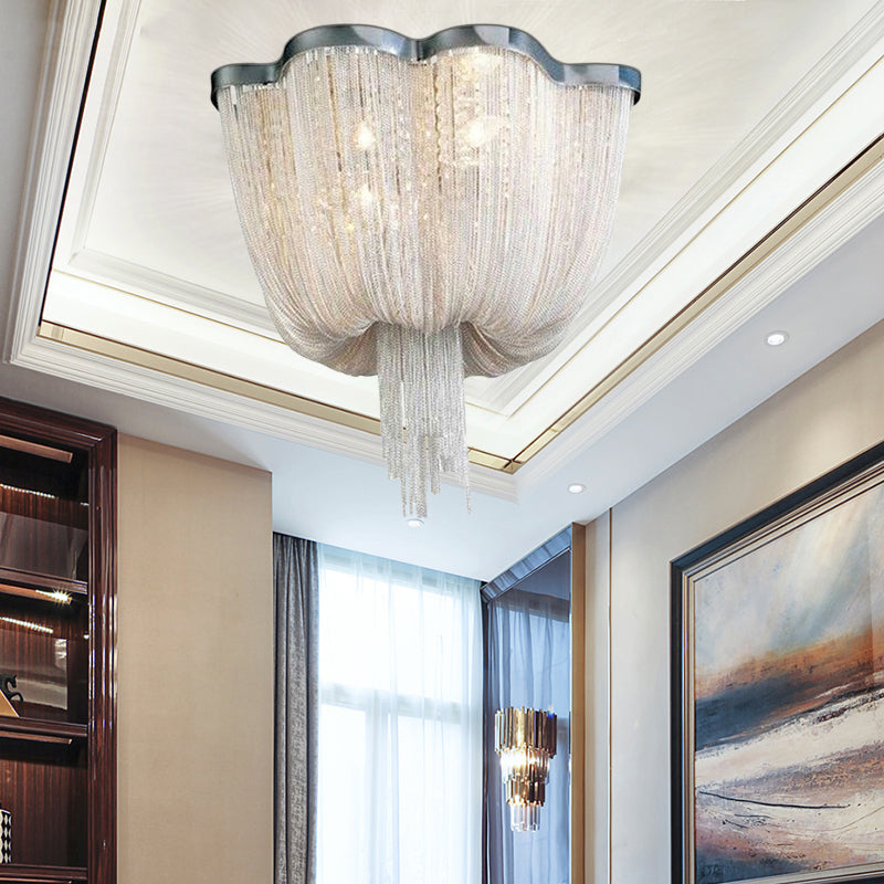 Tassel Ceiling Light Post-Modern Chandelier Aluminum Chain Light - Yami Lightings