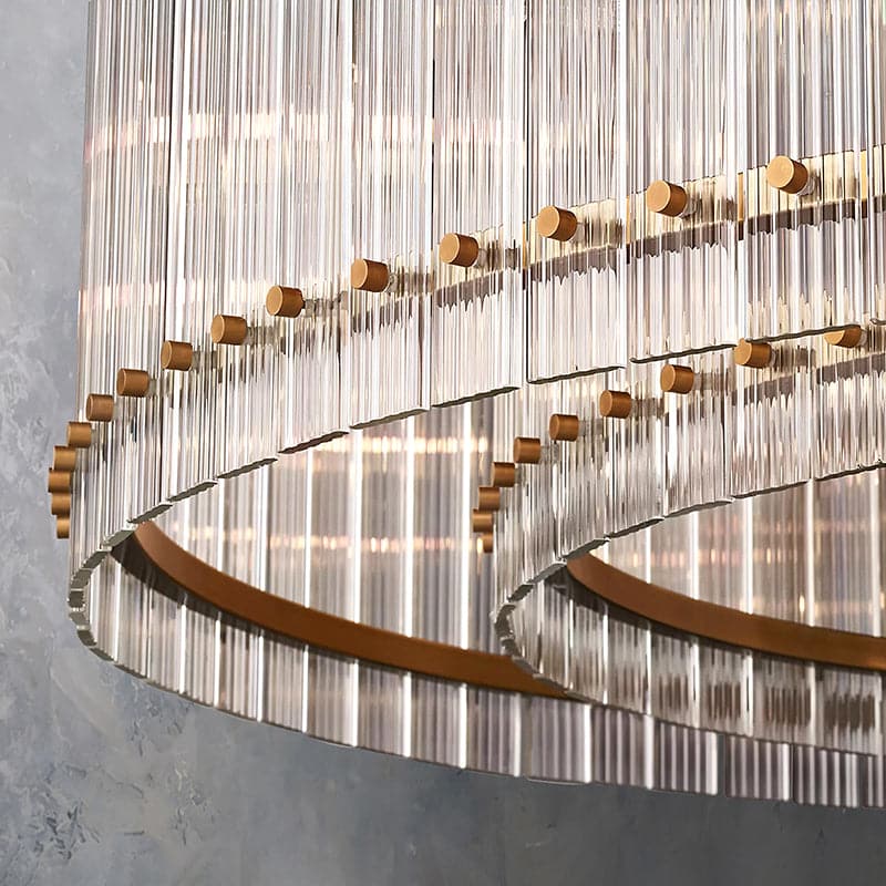 Marcia Glass Round Chandelier D60" - Yami Lightings