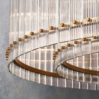 Marcia Glass Round Chandelier D60" - Yami Lightings