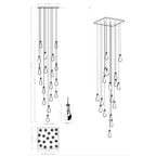 Square Raindrop Chandelier