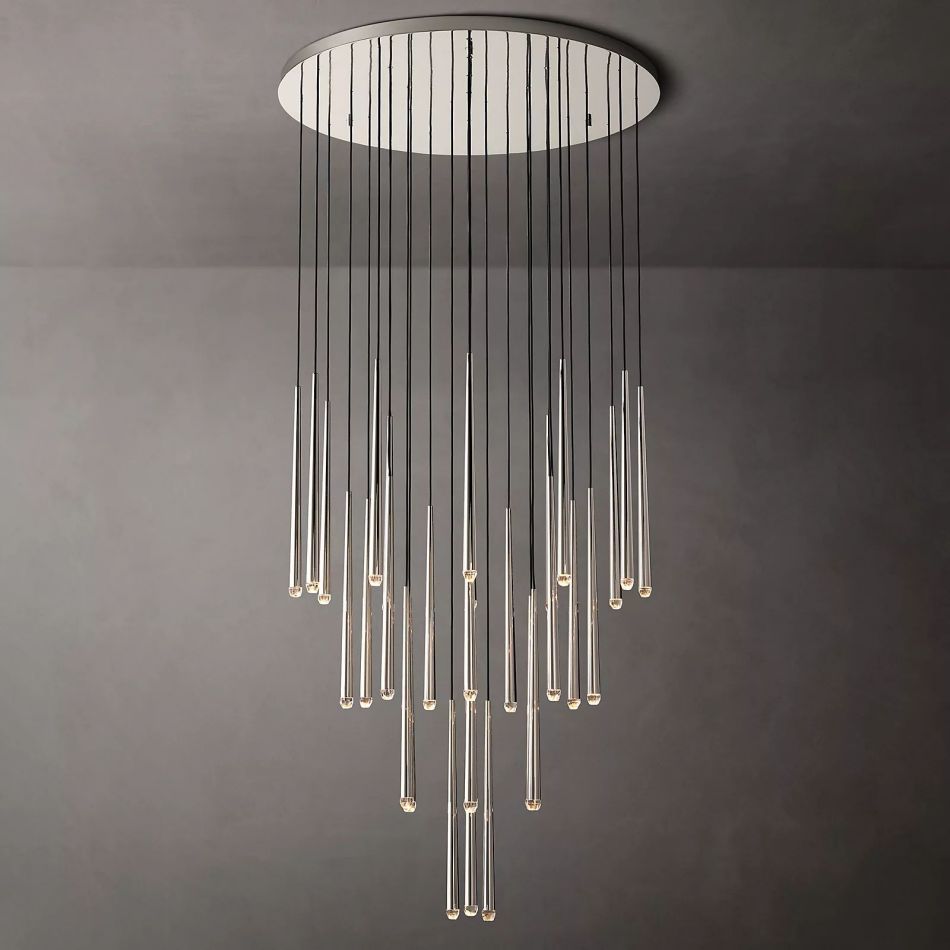 Artemis Round Tapered Tubular Chandelier 48" - Yami Lightings