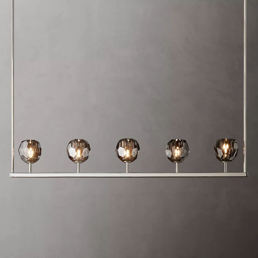 Belle De Crystal Linear Chandelier W 48" - Yami Lightings