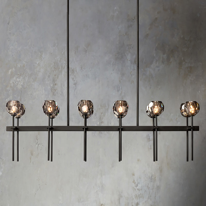 Belle De Crystal Double Linear Chandelier W 60" - Yami Lightings