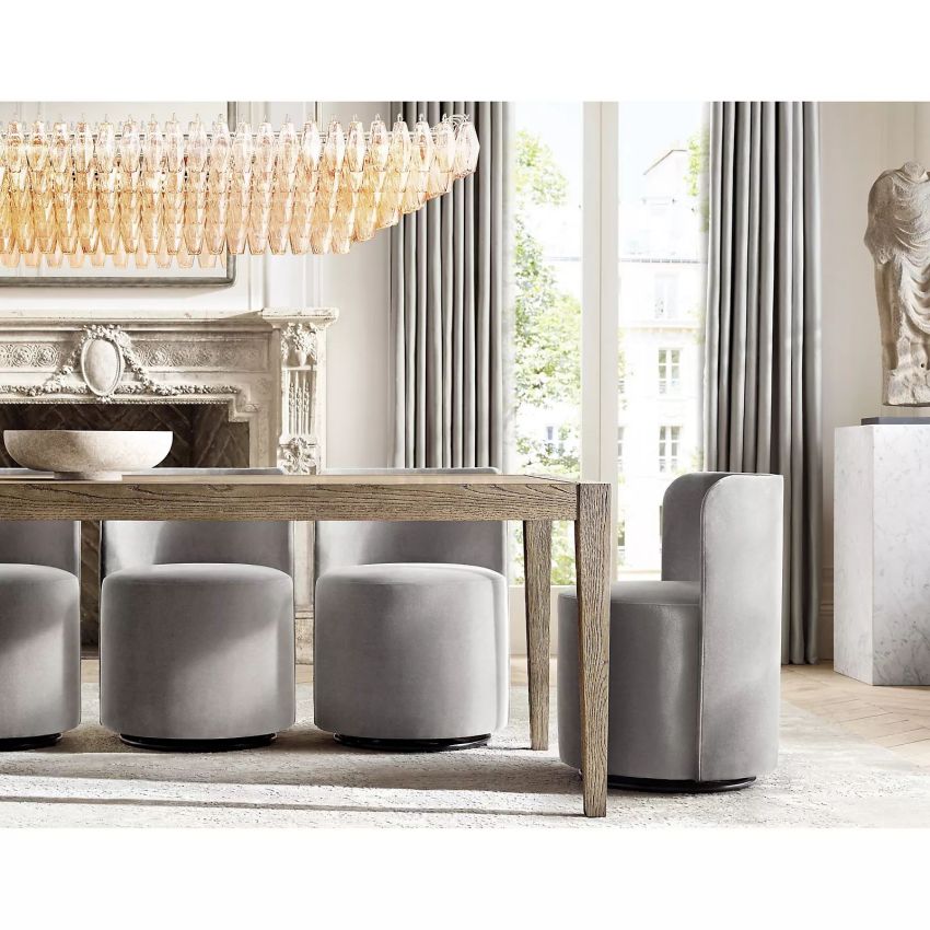 Murano Clear Glass Tiered Rectangular Chandelier - Yami Lightings