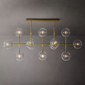 Glass Globe Moblie Linear Chandelier 72" - Yami Lightings