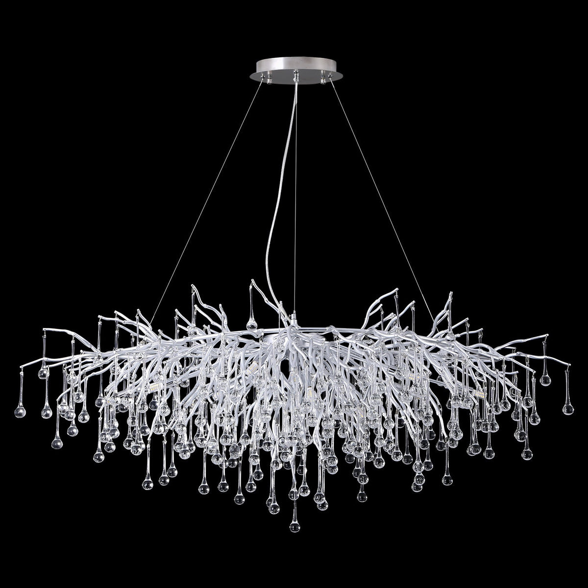 Doris Silver Branch Chandelier Light Fixture - Yami Lightings