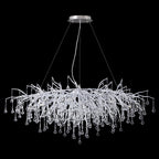 Doris Tree Branch Rectangle Chandelier Silver L45" - Yami Lightings