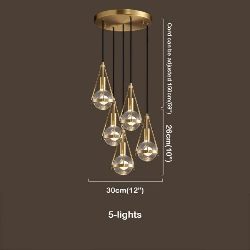 Crystal Metal Pendant Lights Dining Room Chandeliers - Yami Lightings