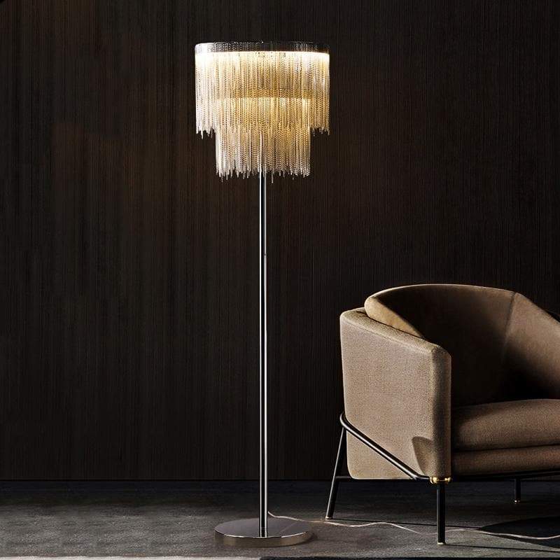 Aluminum Chain Tassel Floor Lamp - Yami Lightings