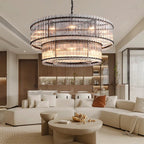 Marcia Glass TWO-TIER Round Chandelier D60" - Yami Lightings
