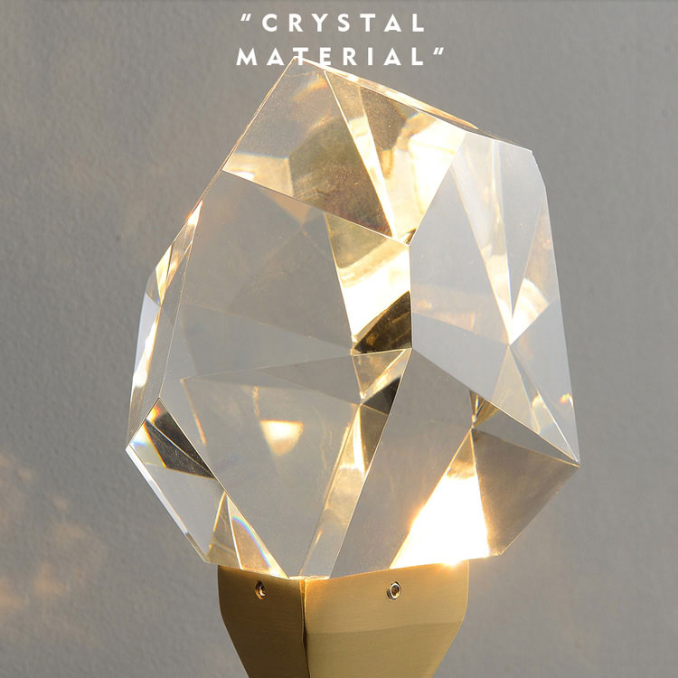 Aurelia Modern Faceted Crystal Grand Sconce - Yami Lightings