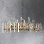 Bonnie Faceted Crystal Prisms Round Chandelier - Yami Lightings
