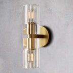 Industrial Crystal Glass Cup Linear Wall Sconce - Yami Lightings