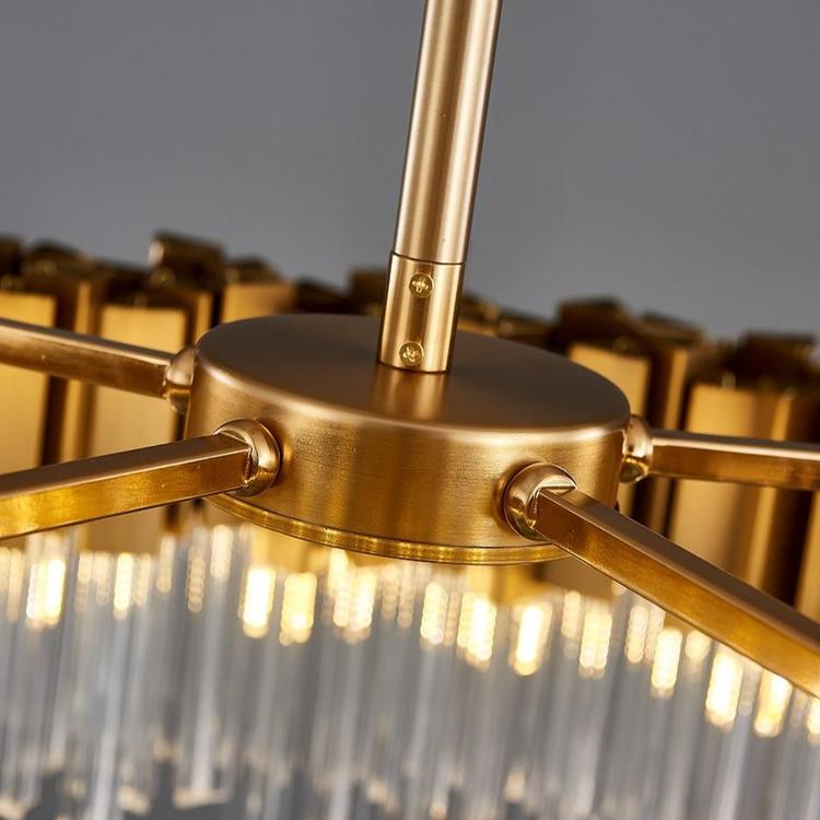Kubica Oval Crystal Chandelier - Yami Lightings