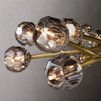 Belle De Crystal Ball Round Chandelier 48" - Yami Lightings