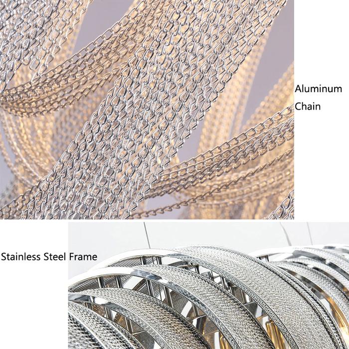 Aurora Luxury Aluminum Chain Tassel Chandelier - Yami Lightings