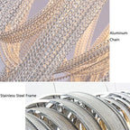 Aurora Luxury Aluminum Chain Tassel Chandelier - Yami Lightings