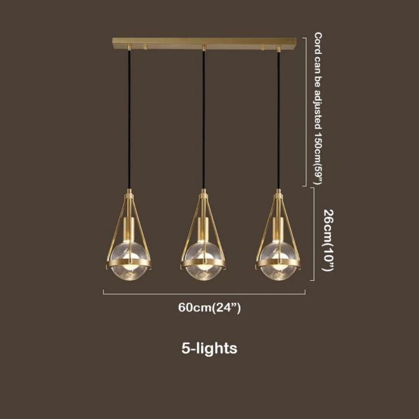 Crystal Metal Pendant Lights Dining Room Chandeliers - Yami Lightings