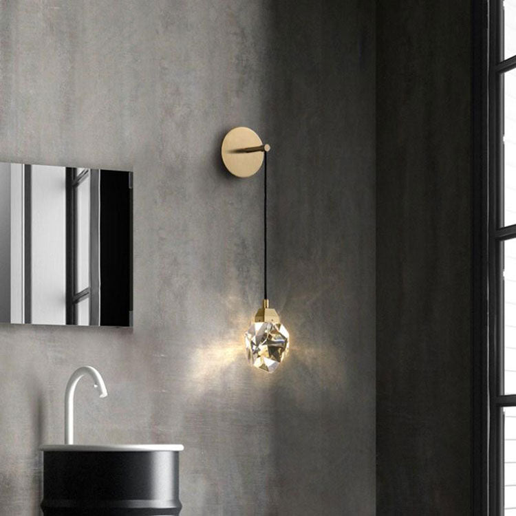 Aurelia Modern Faceted Crystal Wall Sconce - Yami Lightings