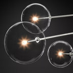 Glass Globe Mobile Eight-Arm Chandelier 79" - Yami Lightings