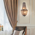 Aluminum Chain Wall Sconce In Living Room - Yami Lightings