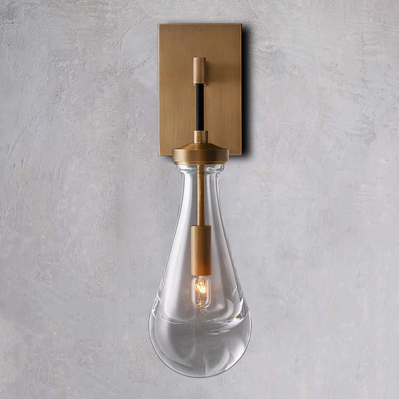 Raindrop Sconce VintageBrass - Yami Lightings