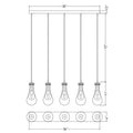 Custom 5 Lights Linear Raindrops - Yami Lightings