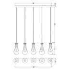 Custom 5 Lights Linear Raindrops - Yami Lightings