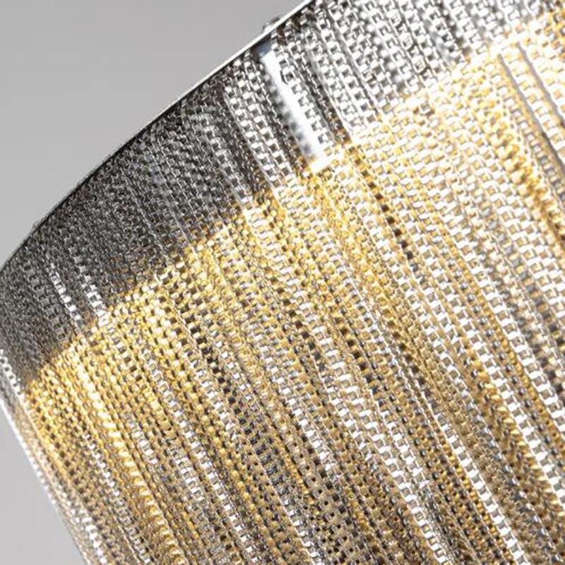 Angelina Aluminum Chain Tassel Round Chandelier - Yami Lightings