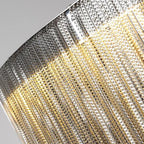 Angelina Aluminum Chain Tassel Round Chandelier - Yami Lightings