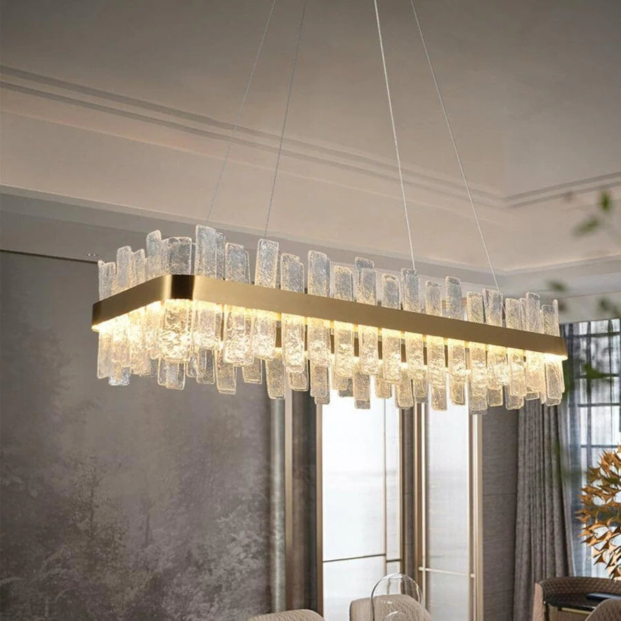 Andrea Rectangular Crystal Chandelier - Yami Lightings