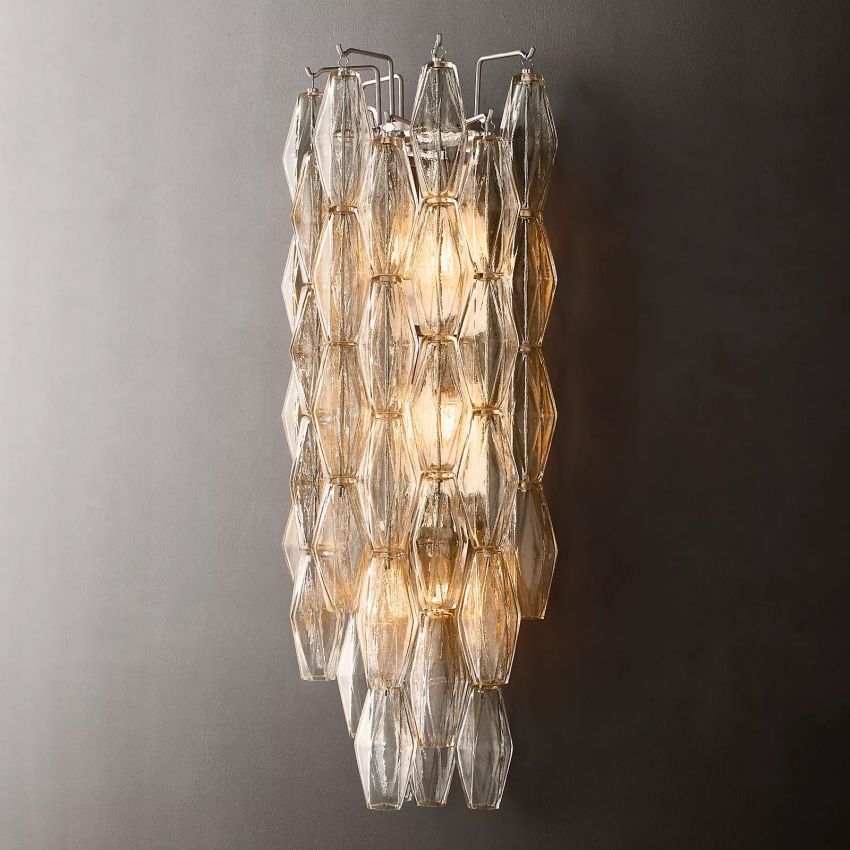 Murano Clear Glass Sconce - Yami Lightings