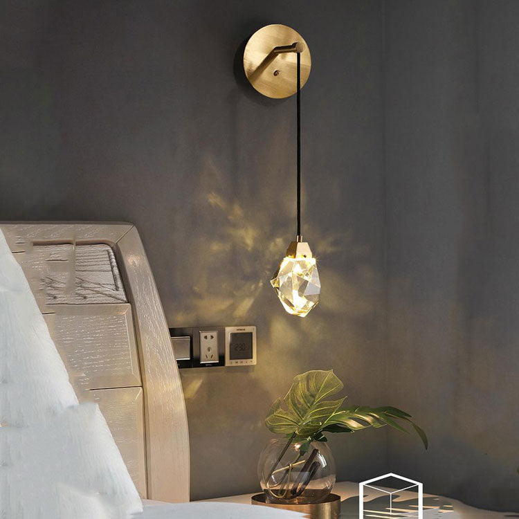 Aurelia Modern Faceted Crystal Wall Sconce - Yami Lightings