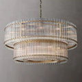Marcia Glass TWO-TIER Round Chandelier D60" - Yami Lightings