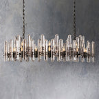 Bonnie Faceted Crystal Prisms Linear Chandelier - Yami Lightings