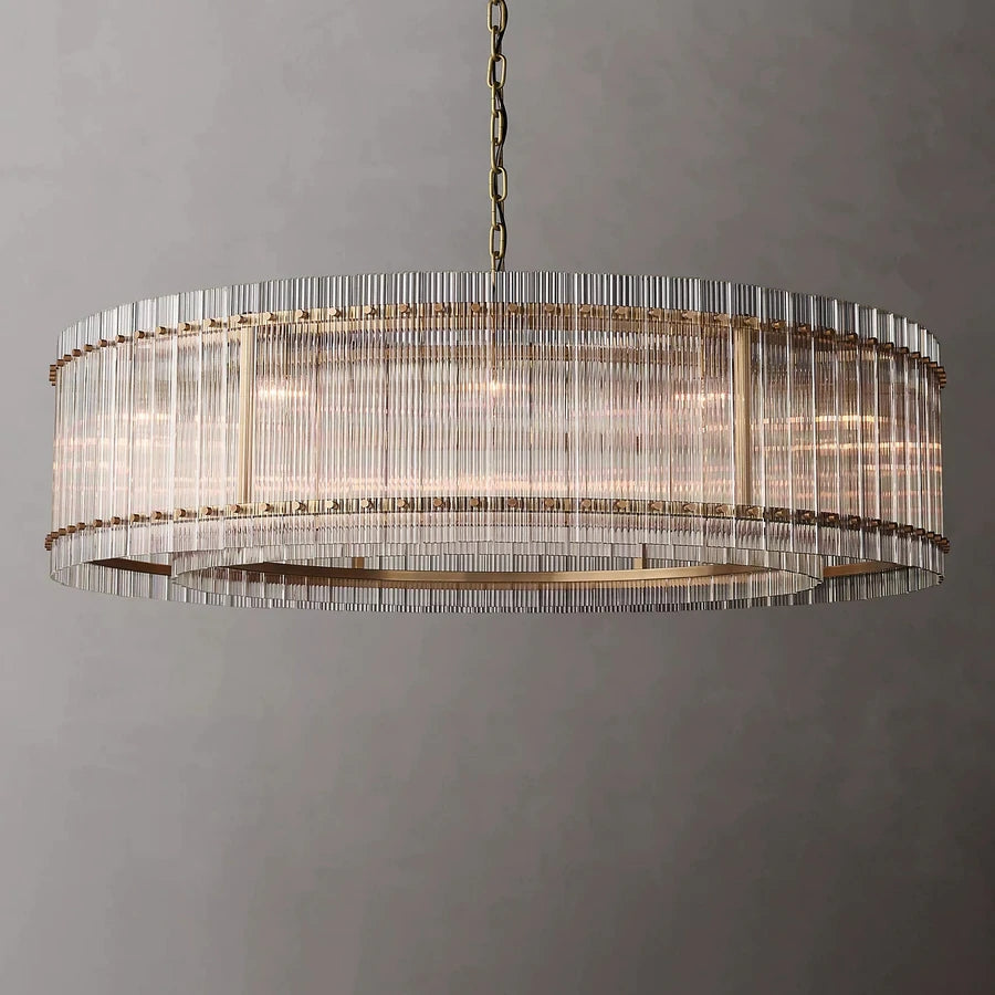 Marcia Glass Round Chandelier D60" - Yami Lightings