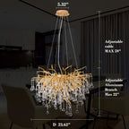 Modern Crystal Branch Raindrop Chandelier - Yami Lightings
