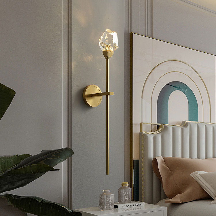 Aurelia Modern Faceted Crystal Grand Sconce - Yami Lightings