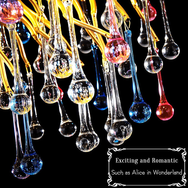 Doris Colorful Crystal Chandelier for Dining Room - Yami Lightings