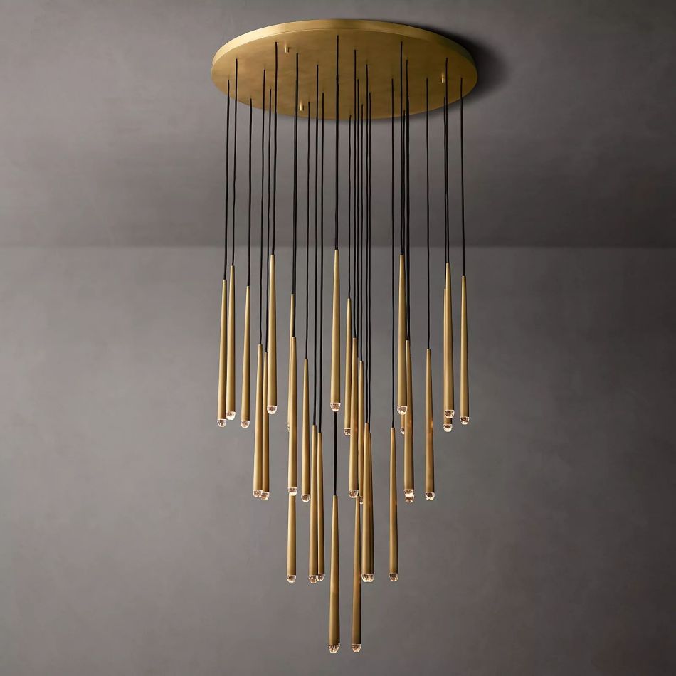 Artemis Round Tapered Tubular Chandelier 48" - Yami Lightings