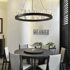 Letitia Crystal Ring Chandelier - Yami Lightings