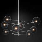 Glass Globe Mobile Eight-Arm Chandelier 79" - Yami Lightings