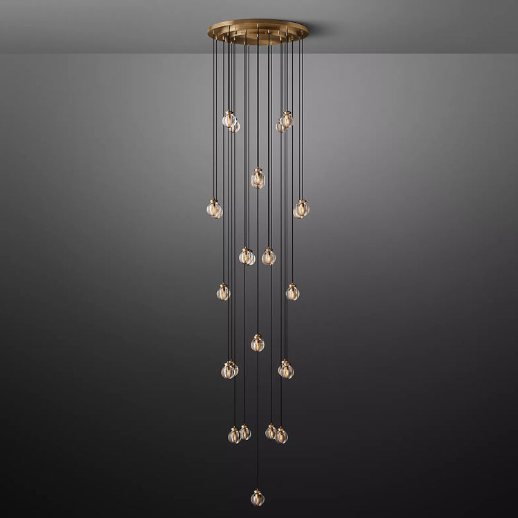 Pearl Round Chandelier - Yami Lightings