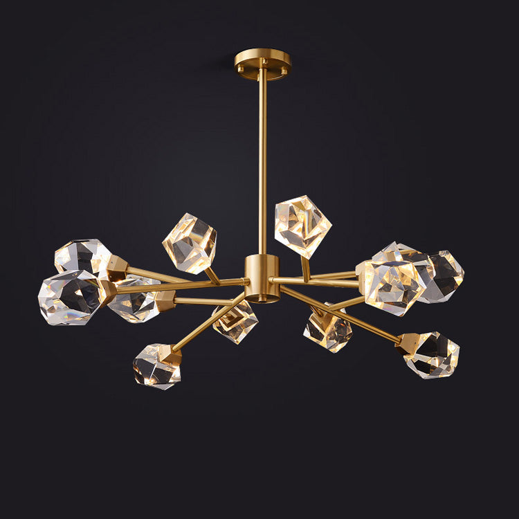 Aurelia Faceted Crystal Prisms Chandelier - Yami Lightings