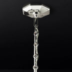 Bonnie Faceted Crystal Prisms Round Chandelier（Polished Nickel）