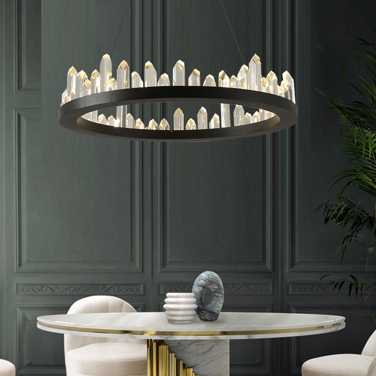 Letitia Crystal Ring Chandelier - Yami Lightings
