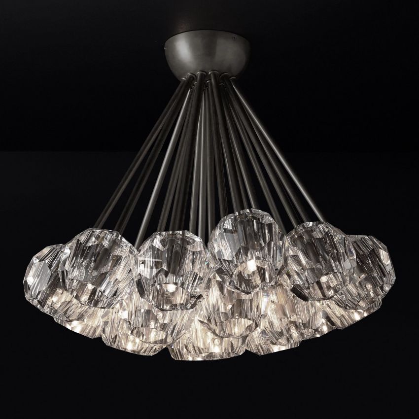 Belle De Crystal Flushmount 24"