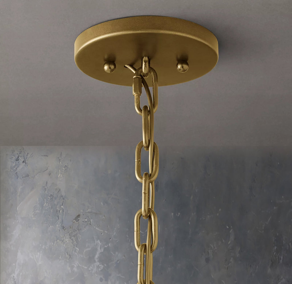 Faceted Crystal Glass Round Chandelier D31" - Yami Lightings