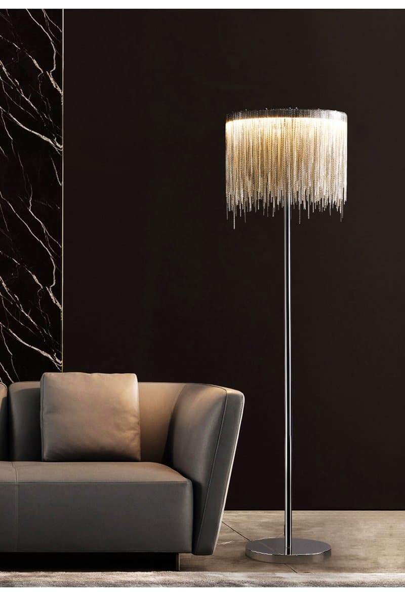 Aluminum Chain Tassel Floor Lamp - Yami Lightings