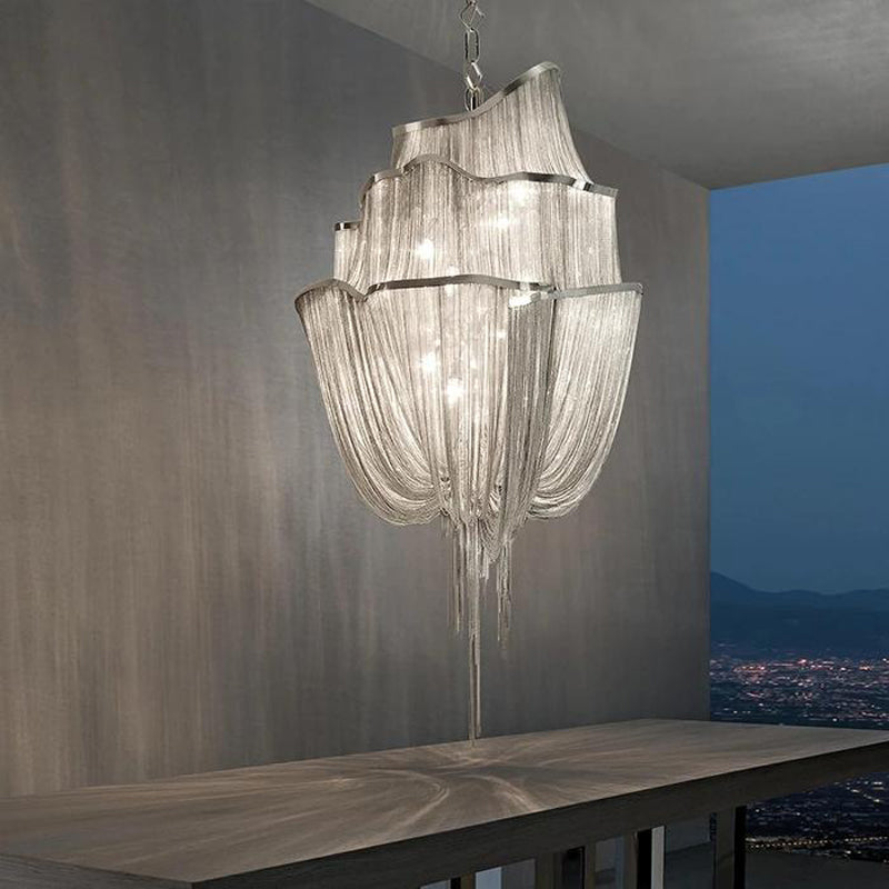 Dora Aluminum Chain Tassel Pendant Light - Yami Lightings